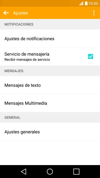 Pulsa Mensajes de texto.