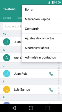 Pulsa Administrar contactos.