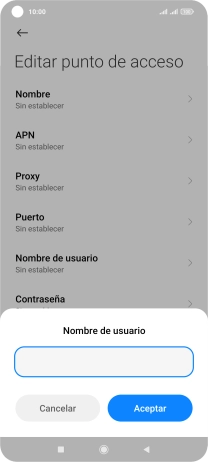 Introduce wap@wap y pulsa Aceptar.