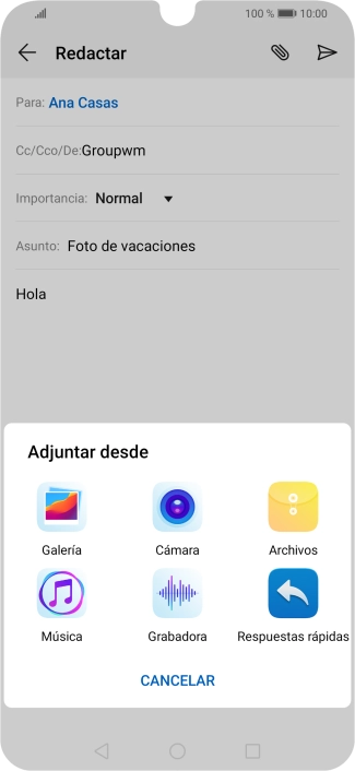 Pulsa Archivos y desplázate a la carpeta deseada.