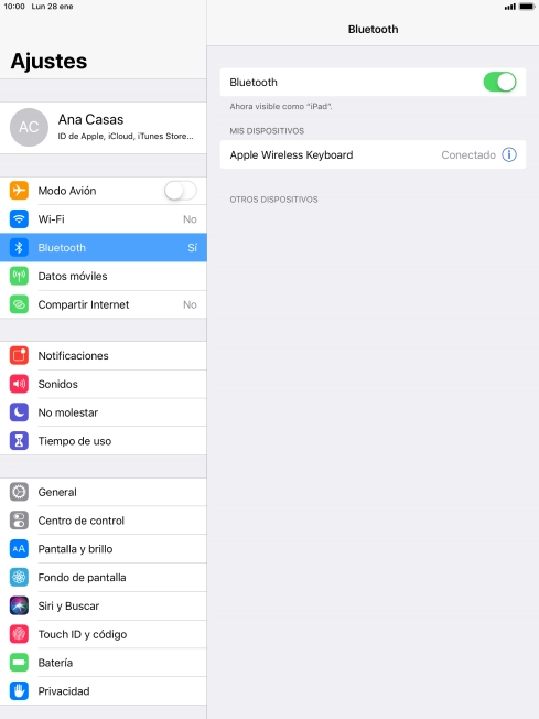 Pulsa la tecla de inicio para terminar y regresar a la pantalla de inicio.