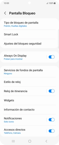 Pulsa Tipo de bloqueo de pantalla e introduce el código de seguridad extra que has creado anteriormente.