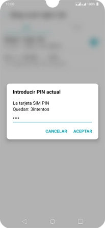 Introduce tu código PIN y pulsa ACEPTAR.