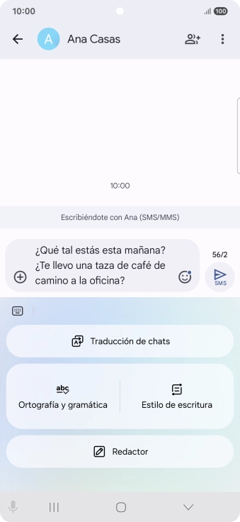 Para cambiar el estilo de escritura del texto, pulsa Estilo de escritura y sigue las indicaciones de la pantalla para utilizar la función.