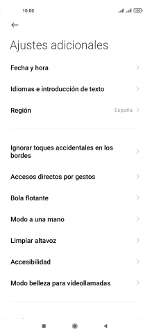 Pulsa Fecha y hora.