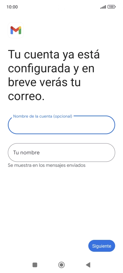Pulsa Tu nombre e introduce el nombre del remitente.