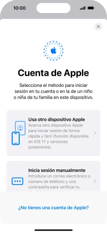 Pulsa Inicia sesión manualmente.