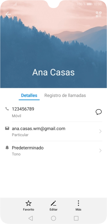 Pulsa el número de teléfono.