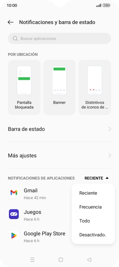 Pulsa el ajuste deseado.