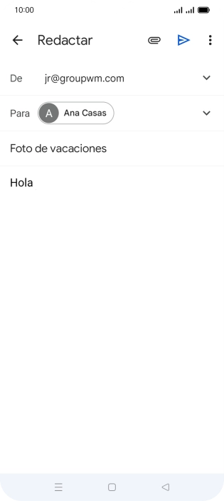 Pulsa el icono de anexos.