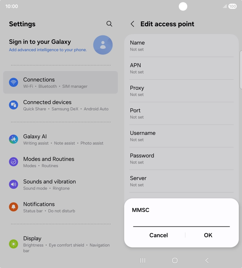 Key in http://mms.vodafone.co.uk/servlets/mms and press OK.