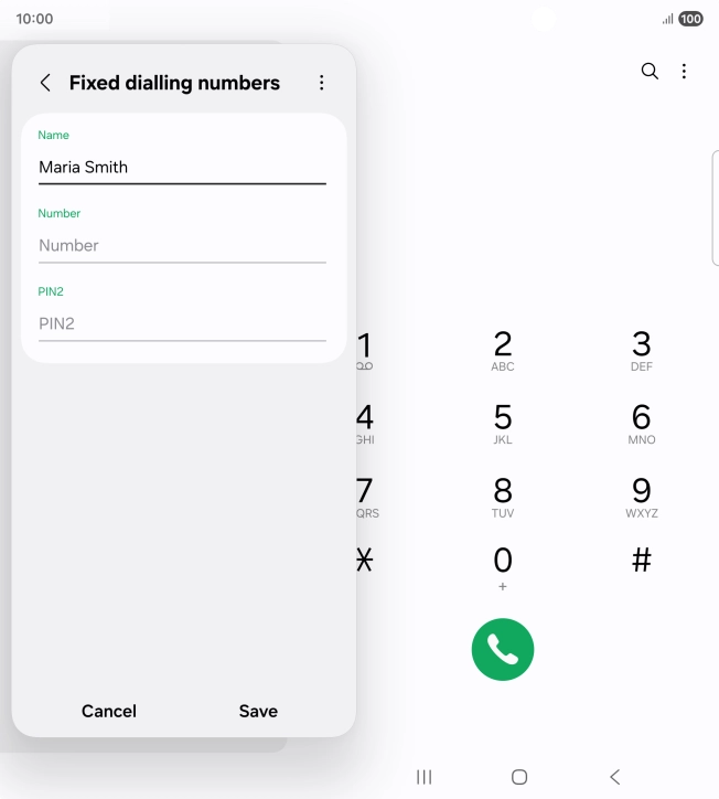 Press Number and key in the required phone number.