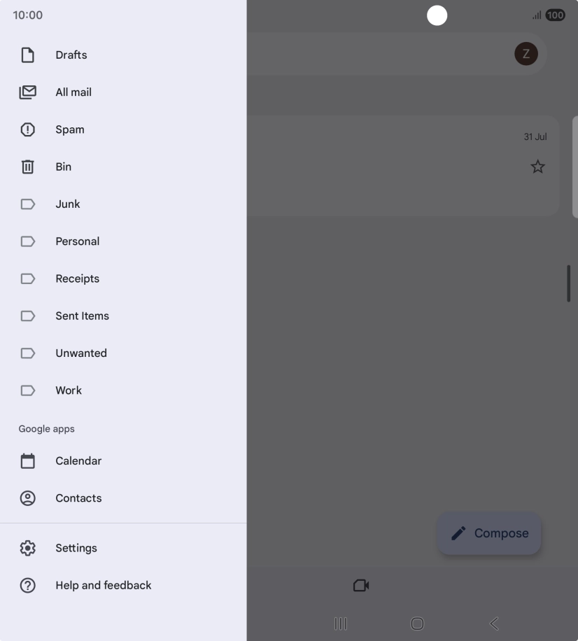 Press Settings.