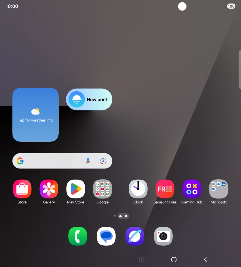 Slide your finger downwards starting from the top right side of the screen.