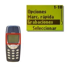 Vaya a Grabaciones y pulse Seleccion.