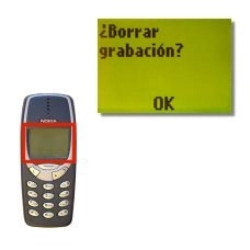 La pantalla muestra ¿Borrar grabación?, pulse OK.La eliminación es confirmada en la pantalla.
