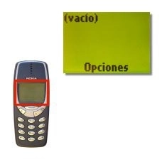 La pantalla muestra (vacío), pulse Opciones.