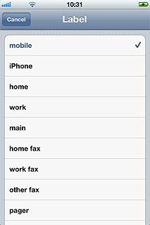 Press the required number type or Add Custom Label.