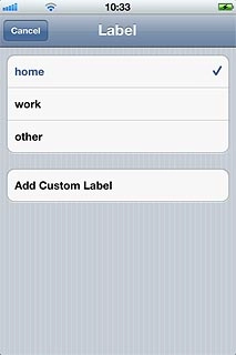 Press the required email type or Add Custom Label.