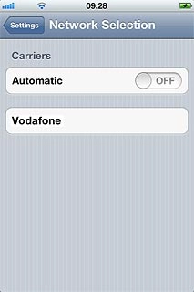 Press the required network.Your display will tell you if you've access to the network you've chosen.