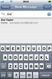 Key in the first letters of the required contact.Matching contacts are displayed.Press the required contact.