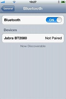Your phone now searches for devices and after a moment, a list of Bluetooth devices within range is displayed.Press the required Bluetooth device.The new device is displayed on the list of paired devices.