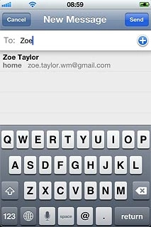 Matching contacts are displayed.Press the required contact.