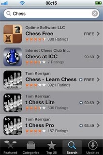 Press the required application.