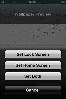 Press Set Lock Screen, Set Home Screen or Set Both.
