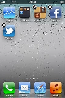To delete a menu item:Press the x in the top left corner of the required menu item.