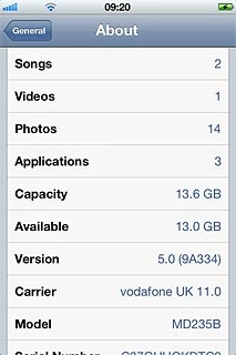 View your phone's software version next to Version.