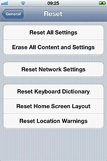 Press Erase All Content and Settings.