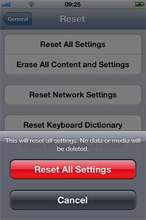 Press Reset All Settings.