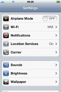 Press the indicator next to Airplane Mode.Depending on the current setting, the function is turned on or off.