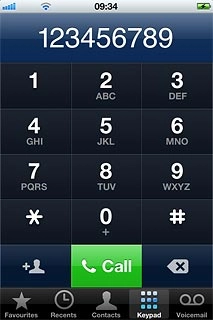 Key in the required number and press Call.