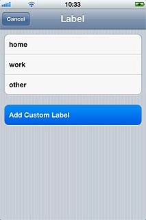 If you select Add Custom Label: