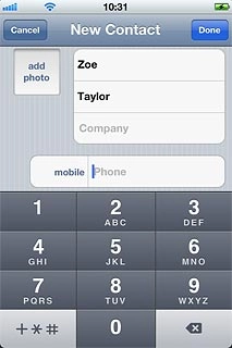 Press Phone and key in the required phone number.