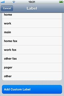 If you select Add Custom Label: