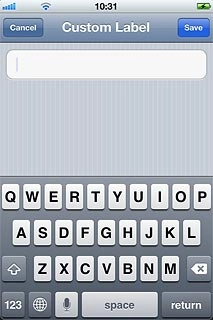 Key in the required text and press Save.