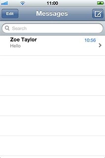 Press the new message icon in the top right corner of the display.