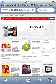 Press the address bar at the top of the display.