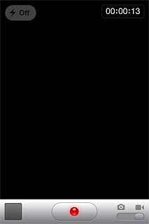 Press the record icon to stop the video recorder.The video clip is automatically saved.