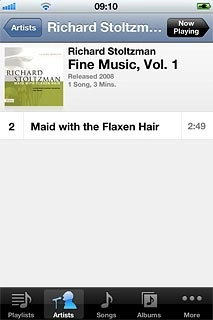 Press the required audio file.