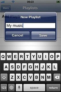 Key in a name for the playlist and press Save.