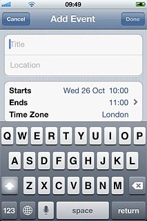 Press Title and key in a subject for the appointment.Follow the instructions on the display to key in more information, such as location, duration and reminder.