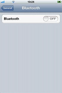 Press the indicator next to Bluetooth.Depending on the current setting, the function is turned on or off.