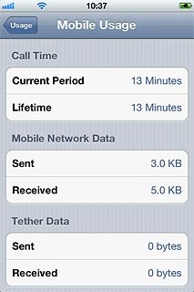 View your data usage below Mobile Network Data.