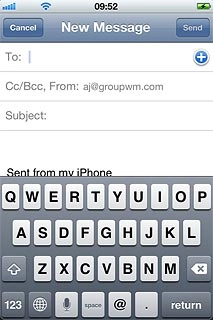Press the writing language icon (a globe) until the required language has been selected.