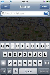Press Search or Address.