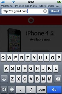 Key in http://m.gmail.com and press Go.
